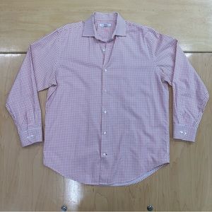 Banana Republic Men’s Collared Button Up Dress Shirt - White/Red - Size: Large